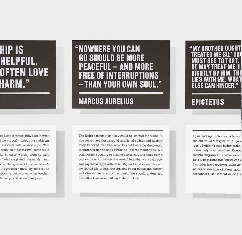 Stoicism Prompt Card Cards, Philosophy Self-Reflection Tool