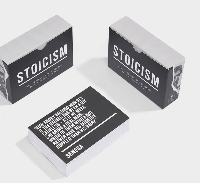 Stoicism Prompt Card Cards, Philosophy Self-Reflection Tool